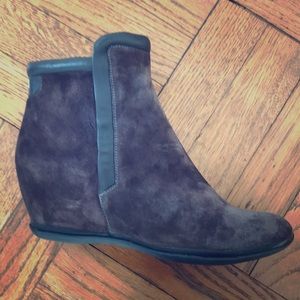New Camper Brown Suede Ankle Boots Wedge 40
